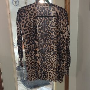 Ellison Brown and Black Leopard Print Cardigan